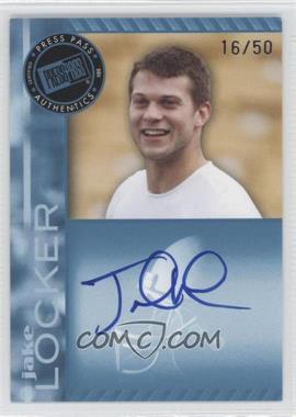 2011 Press Pass - Signings - Blue #PPS-JL - Jake Locker /50