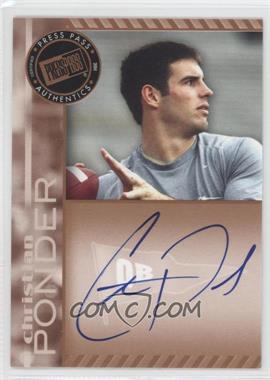 2011 Press Pass - Signings - Bronze #PPS-CP - Christian Ponder