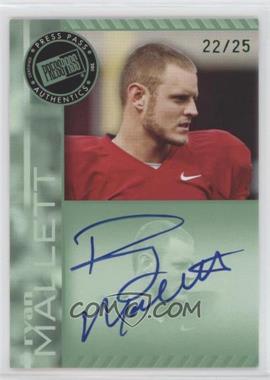 2011 Press Pass - Signings - Green #PPS-RM.2 - Ryan Mallett /25