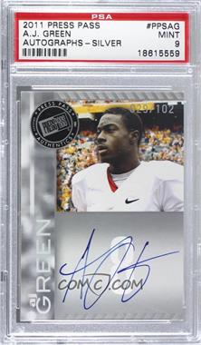 2011 Press Pass - Signings - Silver #PPS-AG - A.J. Green /102 [PSA 9 MINT]