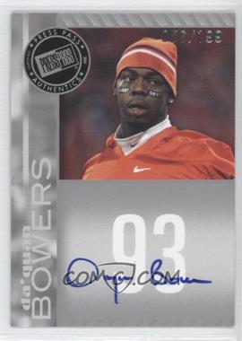 2011 Press Pass - Signings - Silver #PPS-DB - Da'Quan Bowers /199