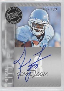 2011 Press Pass - Signings - Silver #PPS-GL - Greg Little /199