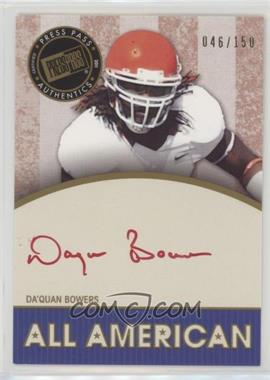 2011 Press Pass Legends - All American - Red Ink Autographs #AA-DB - Da'Quan Bowers /205