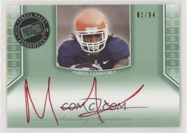 2011 Press Pass Legends - Saturday Signatures - Emerald Red Ink #SS-ML - Mikel Leshoure /94