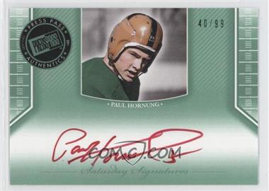 2011 Press Pass Legends - Saturday Signatures - Emerald Red Ink #SS-PH - Paul Hornung /99