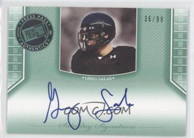 2011 Press Pass Legends - Saturday Signatures - Emerald #SS-GS - Greg Salas /99