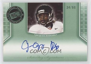 2011 Press Pass Legends - Saturday Signatures - Emerald #SS-JR.1 - Jacquizz Rodgers /99