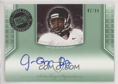 2011 Press Pass Legends - Saturday Signatures - Emerald #SS-JR.1 - Jacquizz Rodgers /99