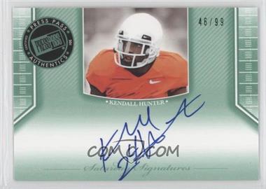 2011 Press Pass Legends - Saturday Signatures - Emerald #SS-KH - Kendall Hunter /99