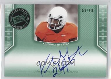 2011 Press Pass Legends - Saturday Signatures - Emerald #SS-KH - Kendall Hunter /99