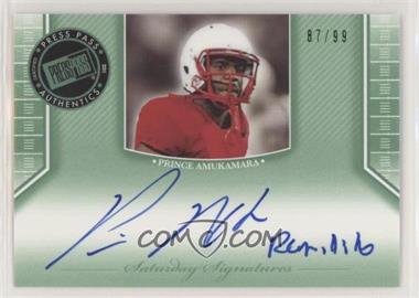 2011 Press Pass Legends - Saturday Signatures - Emerald #SS-PA - Prince Amukamara /99 [EX to NM]