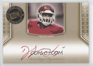 2011 Press Pass Legends - Saturday Signatures - Red Ink #SS-DW - D.J. Williams