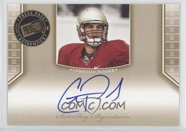 2011 Press Pass Legends - Saturday Signatures #SS-CP - Christian Ponder