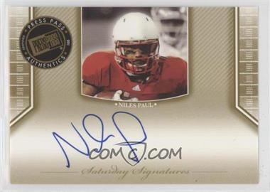 2011 Press Pass Legends - Saturday Signatures #SS-NP - Niles Paul