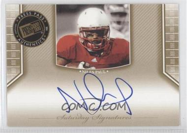 2011 Press Pass Legends - Saturday Signatures #SS-NP - Niles Paul