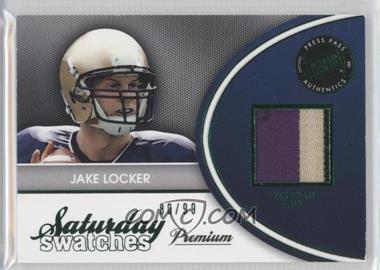 2011 Press Pass Legends - Saturday Swatches - Premium #SSW-JL - Jake Locker /99