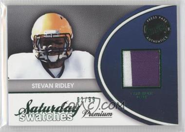 2011 Press Pass Legends - Saturday Swatches - Premium #SSW-SR - Stevan Ridley /99