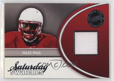 2011 Press Pass Legends - Saturday Swatches #SSW-NP - Niles Paul