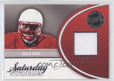 2011 Press Pass Legends - Saturday Swatches #SSW-NP - Niles Paul