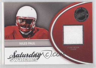 2011 Press Pass Legends - Saturday Swatches #SSW-NP - Niles Paul