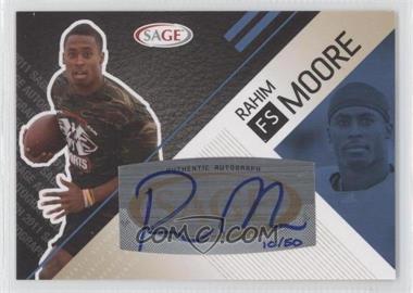 2011 SAGE Autograph Series - [Base] - Platinum Autographs #A-34 - Rahim Moore /50