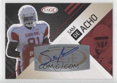 2011 SAGE Autograph Series - [Base] - Red Autographs #A-1 - Sam Acho