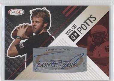 2011 SAGE Autograph Series - [Base] - Red Autographs #A-40 - Taylor Potts