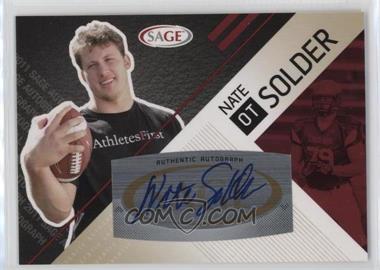 2011 SAGE Autograph Series - [Base] - Red Autographs #A-49 - Nate Solder