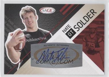 2011 SAGE Autograph Series - [Base] - Red Autographs #A-49 - Nate Solder