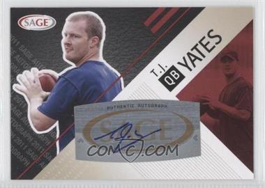 2011 SAGE Autograph Series - [Base] - Red Autographs #A-60 - T.J. Yates