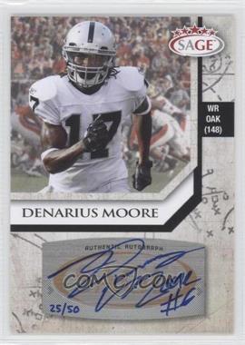 2011 SAGE Five Star - Autographs #SA-22 - Denarius Moore /50