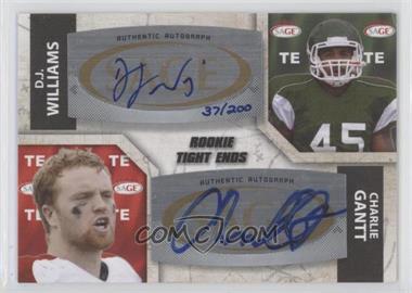 2011 SAGE Five Star - Dual Autographs #A-106 - D.J. Williams, Charlie Gantt /200