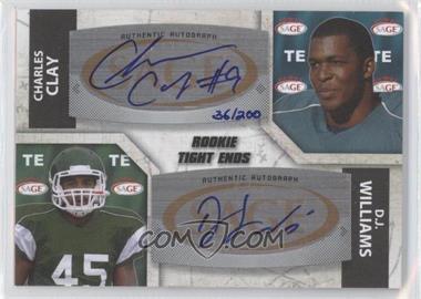 2011 SAGE Five Star - Dual Autographs #A-111 - Charles Clay, D.J. Williams /200