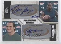 Casey Matthews, Dion Lewis #/200