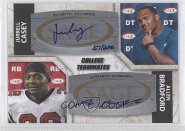 2011 SAGE Five Star - Dual Autographs #A-61 - Jurrell Casey, Allen Bradford /200