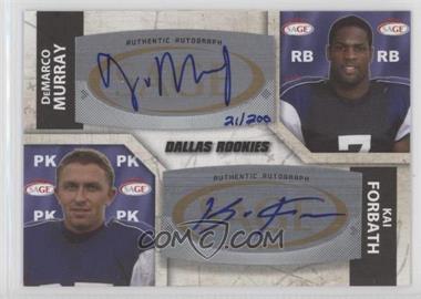 2011 SAGE Five Star - Dual Autographs #A-63 - DeMarco Murray, Kai Forbath /200