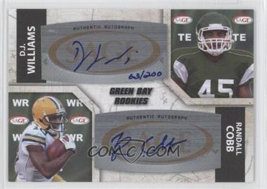 2011 SAGE Five Star - Dual Autographs #A-8 - D.J. Williams, Randall Cobb /200