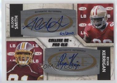 2011 SAGE Five Star - Dual Autographs #A-90 - Ryan Kerrigan, Aldon Smith /200