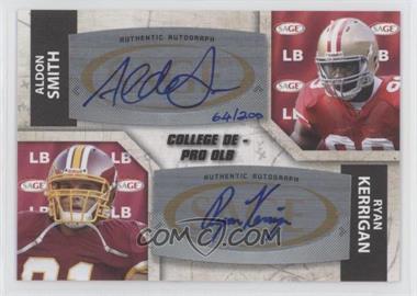 2011 SAGE Five Star - Dual Autographs #A-90 - Ryan Kerrigan, Aldon Smith /200