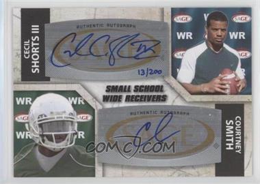 2011 SAGE Five Star - Dual Autographs #A-98 - Cecil Shorts, Courtney Smith /200