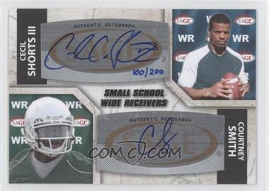 2011 SAGE Five Star - Dual Autographs #A-98 - Cecil Shorts, Courtney Smith /200