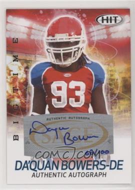 2011 SAGE Hit - Big Time - Autographs #ABT1 - Da'Quan Bowers /100