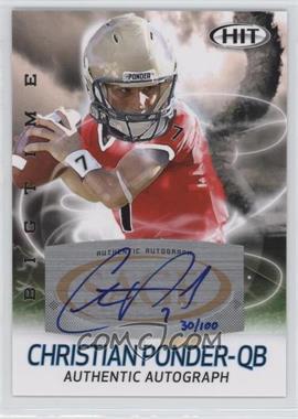 2011 SAGE Hit - Big Time - Autographs #ABT10 - Christian Ponder /100