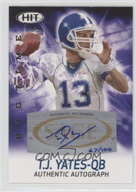 2011 SAGE Hit - Big Time - Autographs #ABT30 - T.J. Yates /100