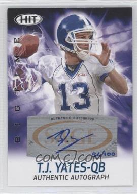 2011 SAGE Hit - Big Time - Autographs #ABT30 - T.J. Yates /100