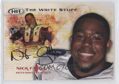 2011 SAGE Hit - The Write Stuff #WS 11 - Nick Fairley [EX to NM]