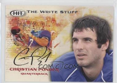 2011 SAGE Hit - The Write Stuff #WS 18 - Christian Ponder