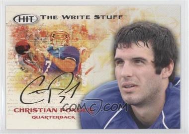 2011 SAGE Hit - The Write Stuff #WS 18 - Christian Ponder