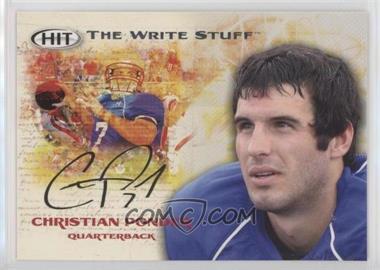 2011 SAGE Hit - The Write Stuff #WS 18 - Christian Ponder