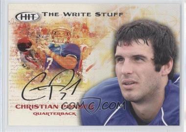 2011 SAGE Hit - The Write Stuff #WS 18 - Christian Ponder